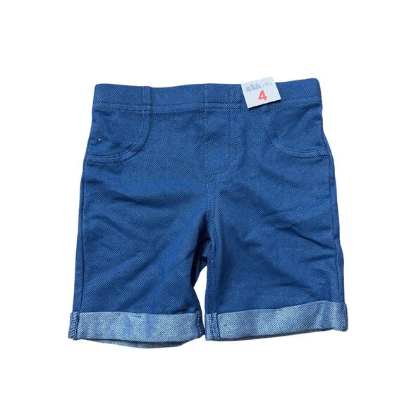 365 Kids Girl's Denim Medium Wash Blue Bermuda Shorts Size 4 New - Picture 1 of 6